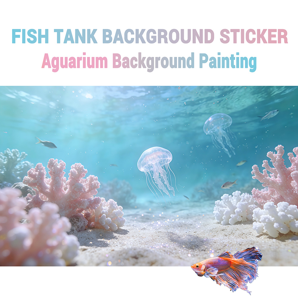 Aquarium Sand White - Beyaz kumlu plaj ve pembe mercanlar,