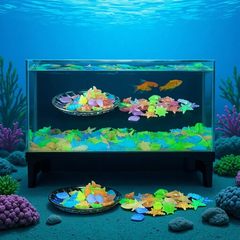 Planted Aquarium Equipment - Parlayan Işıltılı Okyanus Taşları Floresan Deniz