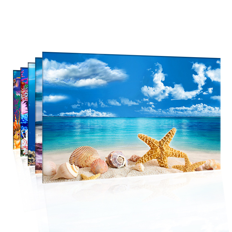 Planted Aquarium Wallpaper - Akvaryum arka plan dekorasyon çıkartması balık