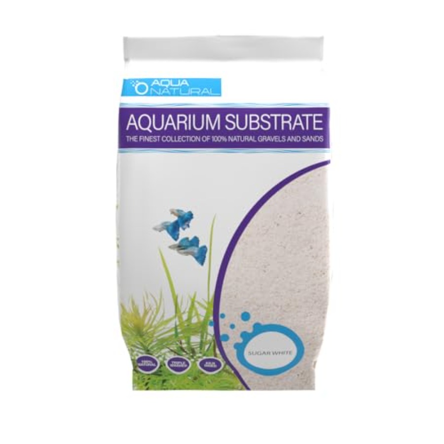 Aquarium Sand White - Substrat, Şeker Beyaz Kum, 10lb Akvaryum