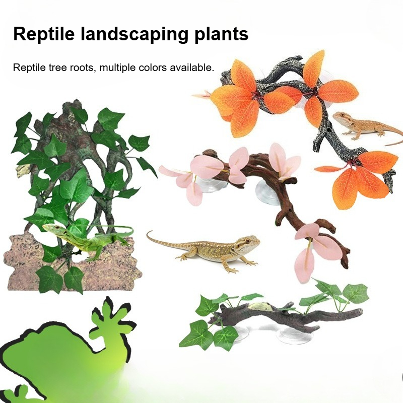 Aquarium Plant Vine - Yapay Sürüngen Teraryumu Bitki Dekoru Reçine