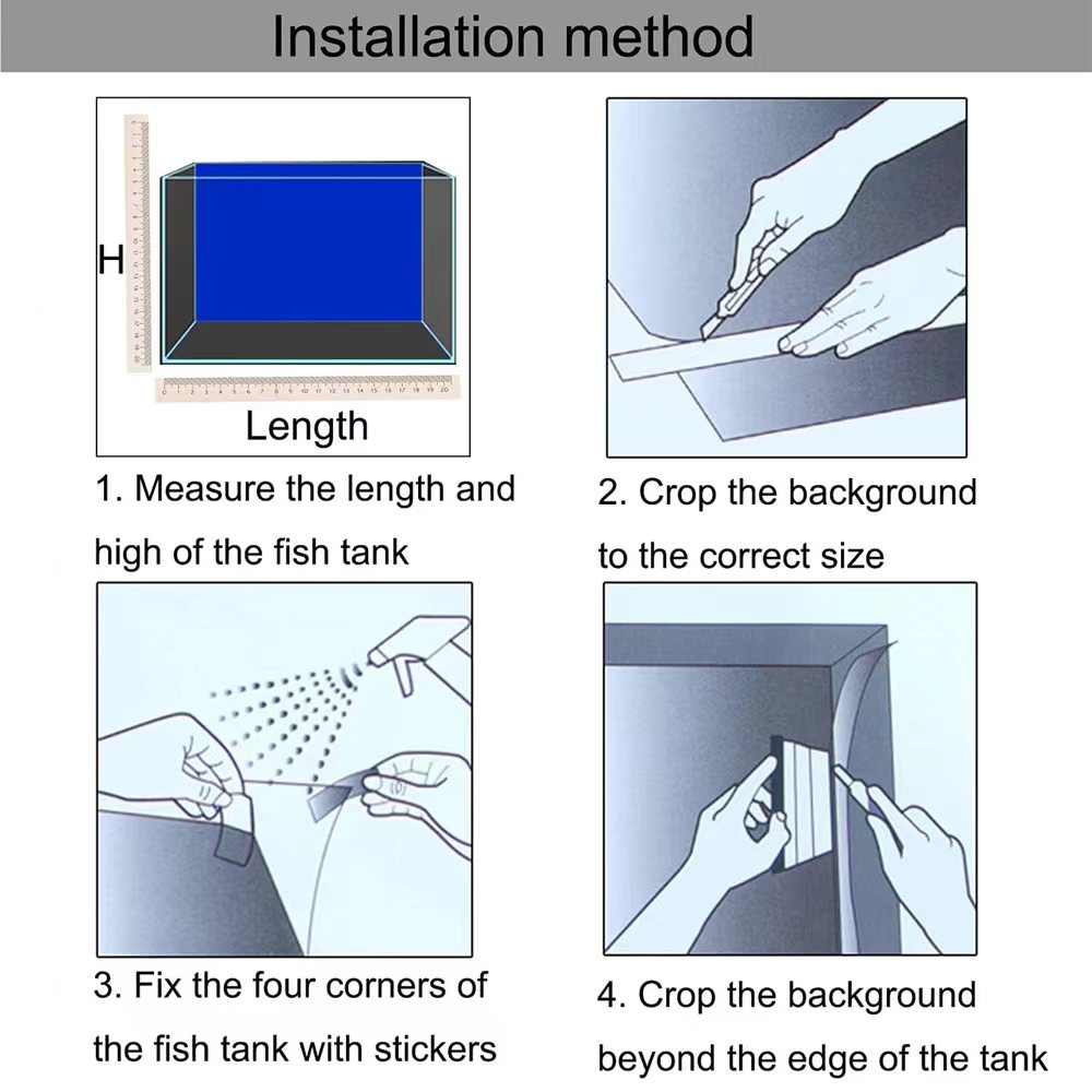 Akvaryum Arka Plan dekorasyon  - Planted Aquarium Wallpaper incelemesi ve fiyatı
