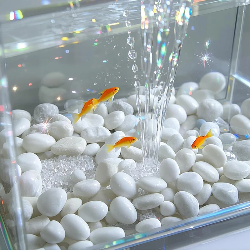 Doğal Beyaz Cilalı Nehir Taşla - Aquarium Sand White incelemesi ve fiyatı