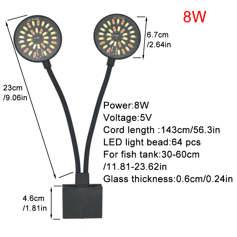 USB Akvaryum LED Işık Balık Ta - Aquarium Plant Light Spectrum incelemesi ve fiyatı
