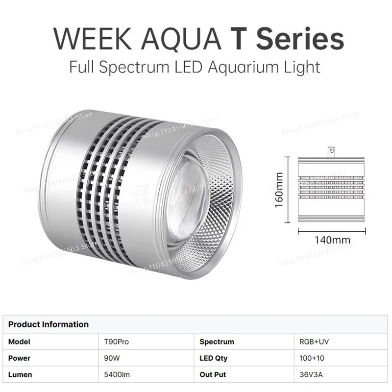 T90 PRO 90W RGB+UV LED Akvaryu - Planted Aquarium Uv Light incelemesi ve fiyatı