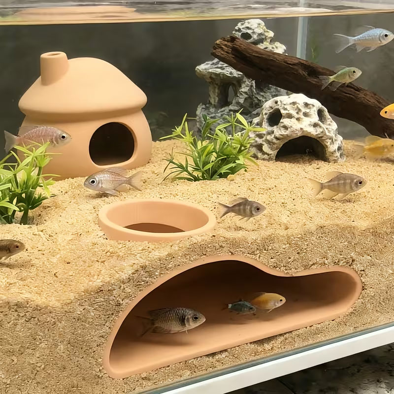 Apcarium Balık Tüneli Saklanma - Aquarium Plant Live incelemesi ve fiyatı